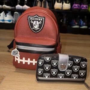 Loungefly Raiders Backpack and Wallet - Brown and Black